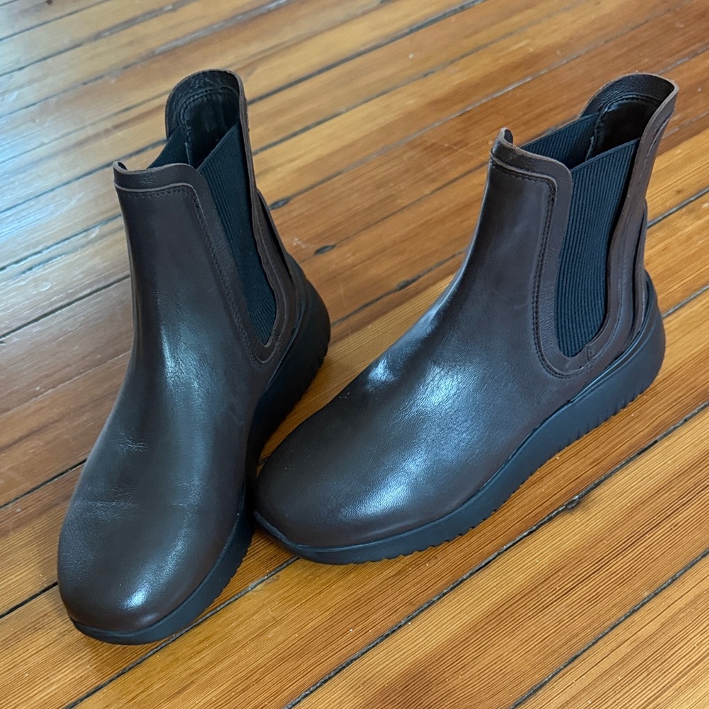 Brown Leather Ankle Boots